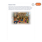 Museum Visit — sample story page from Detective Milo: The Missing Fossil Tooth, ages 4–6 edition