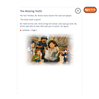 The Missing Tooth — sample story page from Detective Milo: The Missing Fossil Tooth, ages 4–6 edition