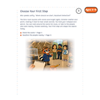 Choose Your First Step — sample story page from Detective Milo: The Missing Fossil Tooth, ages 6–8 edition