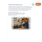 Examine the Display Case — sample story page from Detective Milo: The Missing Fossil Tooth, ages 6–8 edition