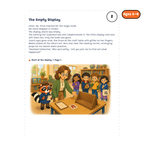 The Empty Display — sample story page from Detective Milo: The Missing Magic Book, ages 6–8 edition
