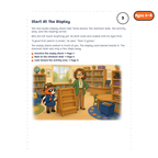 Start at the Display — sample story page from Detective Milo: The Missing Magic Book, ages 6–8 edition