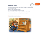 The Empty Stand — sample story page from Detective Milo: The Missing Magic Book, ages 6–8 edition