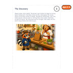 The Discovery — sample story page from Detective Milo: The Missing Recipe Book, ages 6–8 edition