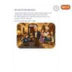 Arrival at the Mansion — sample story page from Detective Milo: The Missing Ring in the Mansion Safe, ages 4–6 edition