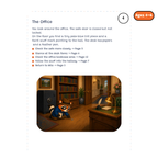 The Office — sample story page from Detective Milo: The Missing Ring in the Mansion Safe, ages 4–6 edition