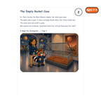 The Empty Rocket Case — sample story page from Detective Milo: The Missing Rocket Model in Space Museum, ages 4–6 edition