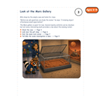 Look at the Mars Gallery — sample story page from Detective Milo: The Missing Rocket Model in Space Museum, ages 6–8 edition