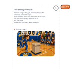 The Empty Pedestal — sample story page from Detective Milo: The Missing Trophy, ages 4–6 edition