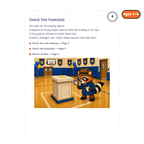 Check the Pedestal — sample story page from Detective Milo: The Missing Trophy, ages 4–6 edition
