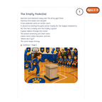 The Empty Pedestal — sample story page from Detective Milo: The Missing Trophy, ages 6–8 edition